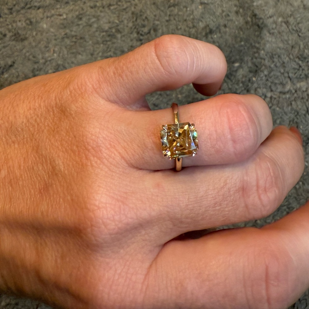 Canary Moissanite Ring